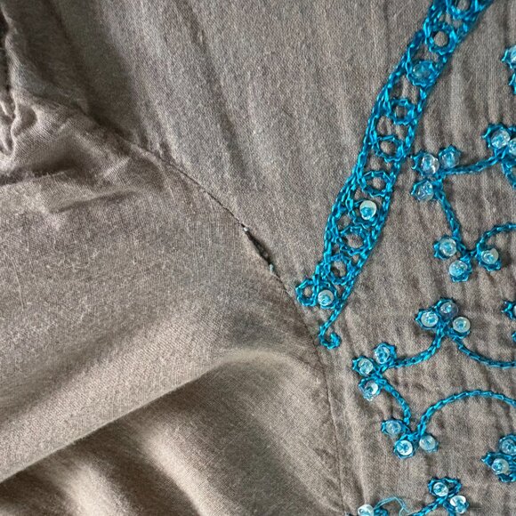 Funky People Womens Tunic Dress Size Medium Sequins Boho Festival Lightweight - Picture 8 of 9